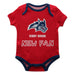 Stony Brooks Seawolves Vive La Fete Infant Game Day Red Short Sleeve Onesie New Fan Logo and Mascot Bodysuit