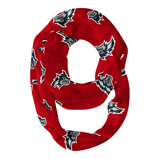 Stony Brook Seawolves Vive La Fete Repeat Logo Game Day Collegiate Women Light Weight Ultra Soft Infinity Scarf