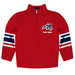 Stony Brook Seawolves  Vive La Fete Game Day Red Quarter Zip Pullover Stripes on Sleeves
