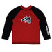 Stony Brook Seawolves Vive La Fete Logo Red Black Long Sleeve Raglan Rashguard