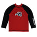 Stony Brook Seawolves Vive La Fete Logo Red Black Long Sleeve Raglan Rashguard