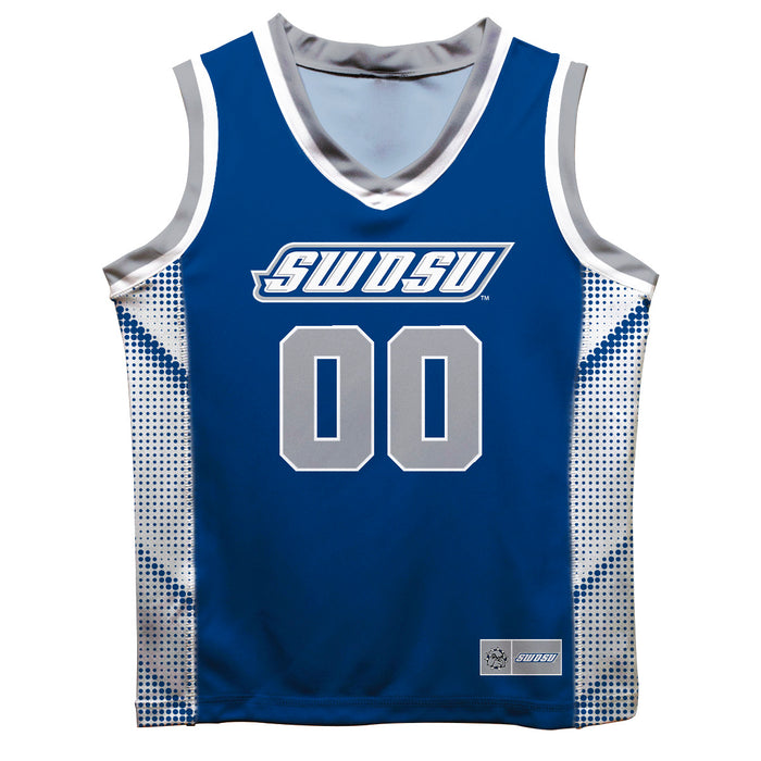 Southwestern Oklahoma State Bulldogs Vive La Fete Game Day Blue Boys Fashion Basketball Top