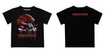 Texas State University Bobcats TXST Original Dripping Football Black T-Shirt by Vive La Fete - Vive La Fête - Online Apparel Store