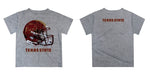 Texas State University Bobcats TXST Original Dripping Football Heather Gray T-Shirt by Vive La Fete - Vive La Fête - Online Apparel Store