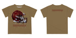 Texas State University Bobcats TXST Original Dripping Football Gold T-Shirt by Vive La Fete - Vive La Fête - Online Apparel Store