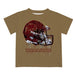 Texas State University Bobcats TXST Original Dripping Football Gold T-Shirt by Vive La Fete