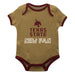 TXST Texas State Bobcats Vive La Fete Infant Game Day Gold Short Sleeve Onesie New Fan Logo and Mascot Bodysuit