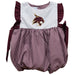Texas State University Bobcats TXST Embroidered Maroon Gingham Girls Bubble