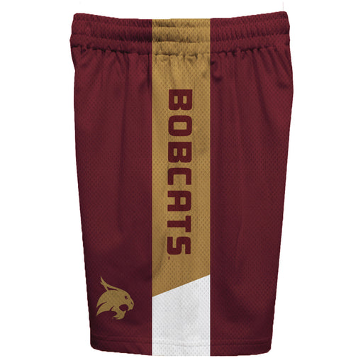TXST Texas State Bobcats Vive La Fete Game Day Maroon Stripes Boys Solid Gold Athletic Mesh Short - Vive La Fête - Online Apparel Store