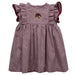 Texas State University Bobcats TXST Embroidered Maroon Gingham Ruffle Dress