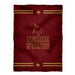 TXST Texas State Bobcats Vive La Fete Game Day Warm Lightweight Fleece Maroon Throw Blanket 40 X 58 Logo and Stripes