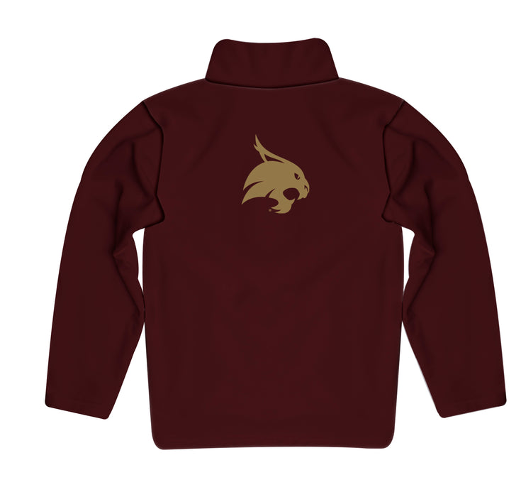 TXST Texas State Bobcats Vive La Fete Game Day Solid White Quarter Zip Pullover Sleeves - Vive La Fête - Online Apparel Store
