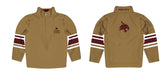 TXST Texas State Bobcats Vive La Fete Game Day Gold Quarter Zip Pullover Stripes on Sleeves - Vive La Fête - Online Apparel Store