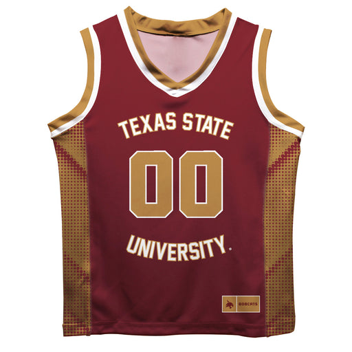 Texas State University Bobcats TXST Vive La Fete Game Day Maroon Boys Fashion Basketball Top