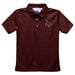 Texas State University Bobcats TXST Embroidered Maroon Short Sleeve Polo Box Shirt