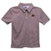 Texas State University Bobcats TXST Embroidered Maroon Stripes Short Sleeve Polo Box Shirt