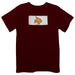 Texas State University Bobcats Smocked Maroon Knit Short Sleeve Boys Tee Shirt