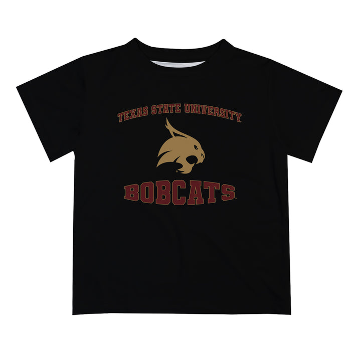TXST Texas State Bobcats Vive La Fete Boys Game Day V3 Black Short Sleeve Tee Shirt
