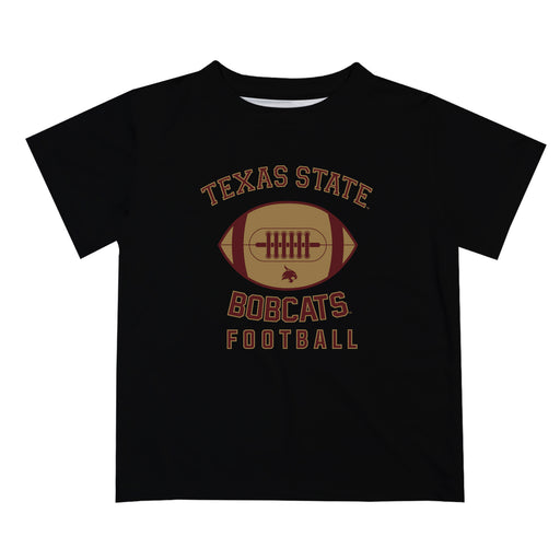 TXST Texas State Bobcats Vive La Fete Football V2 Black Short Sleeve Tee Shirt