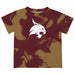 Texas State University Bobcats TXST Vive La Fete Marble Boys Game Day Maroon Short Sleeve Tee