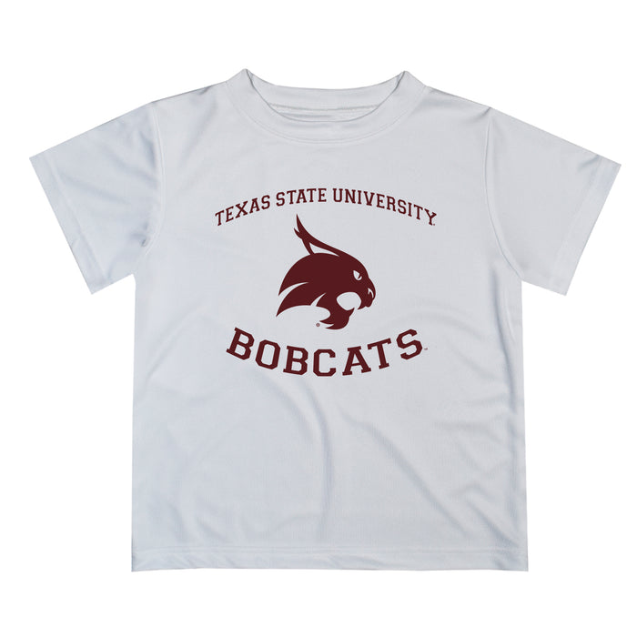 TXST Texas State Bobcats Vive La Fete Boys Game Day V1 White Short Sleeve Tee Shirt