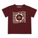 TXST Texas State Bobcats Vive La Fete  Maroon Art V1 Short Sleeve Tee Shirt