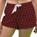 TXST Texas State Bobcats Vive La Fete Game Day All Over Logo Women Maroon Lounge Shorts