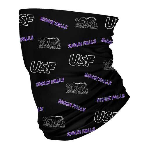Sioux Falls Cougars USF Vive La Fete All Over Logo Game Day  Collegiate Face Cover Soft 4-Way Stretch Neck Gaiter - Vive La Fête - Online Apparel Store