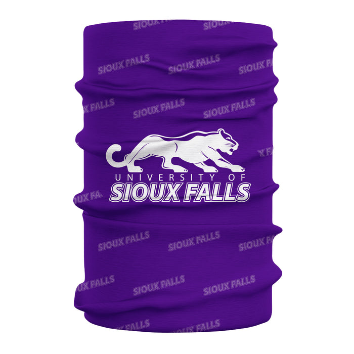 Sioux Falls Cougars USF Vive La Fete All Over Logo Game Day  Collegiate Face Cover Soft 4-Way Stretch Neck Gaiter - Vive La Fête - Online Apparel Store