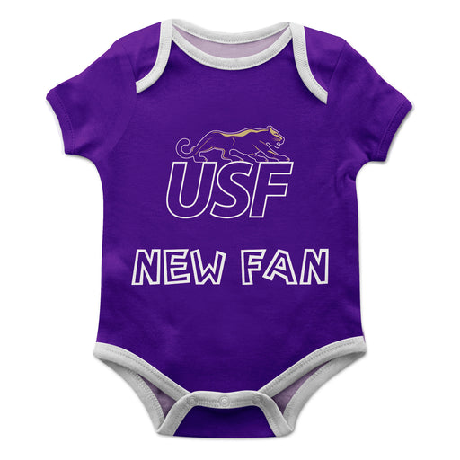 Sioux Falls Cougars USF Vive La Fete Infant Game Day Purple Short Sleeve Onesie New Fan Logo and Mascot Bodysuit - Vive La Fête - Online Apparel Store