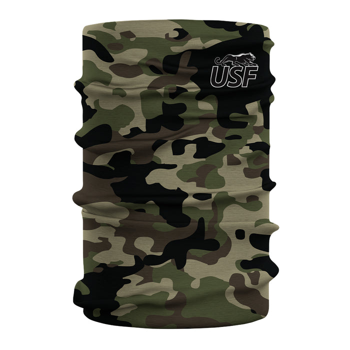 Sioux Falls Cougars USF Vive La Fete Camo Collegiate Face Cover Soft Camouflage Four Way Stretch Neck Gaiter - Vive La Fête - Online Apparel Store