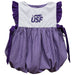 Sioux Falls Cougars USF Embroidered Purple Gingham Girls Bubble