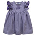 Sioux Falls Cougars USF Embroidered Purple Gingham Ruffle Dress