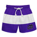 Sioux Falls Cougars Vive La Fete Purple White Stripes Swimtrunks V2