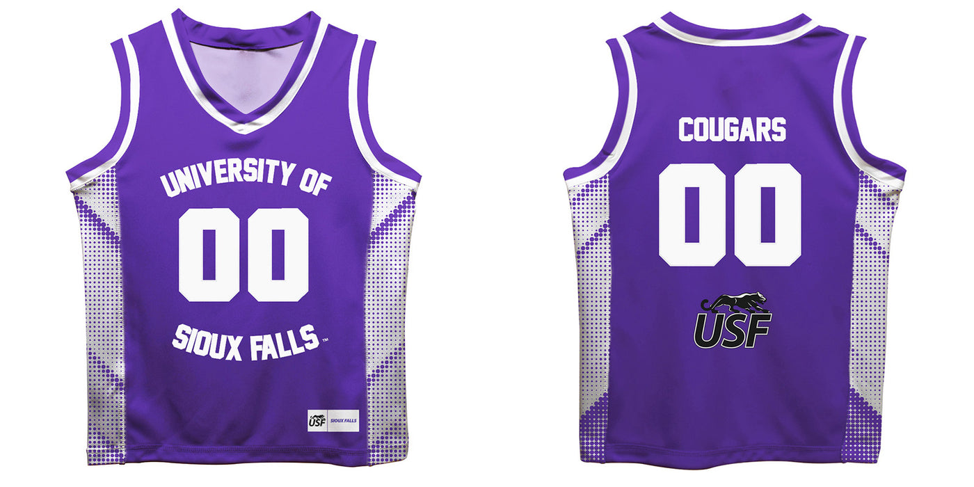 Sioux Falls Cougars USF Vive La Fete Game Day Purple Boys Fashion Basketball Top - Vive La Fête - Online Apparel Store