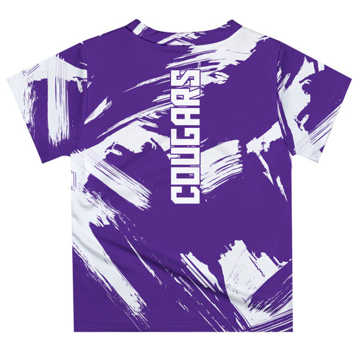 Sioux Falls Cougars USF Vive La Fete Boys Game Day Purple Short Sleeve Tee Paint Brush - Vive La Fête - Online Apparel Store