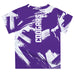Sioux Falls Cougars USF Vive La Fete Boys Game Day Purple Short Sleeve Tee Paint Brush - Vive La Fête - Online Apparel Store