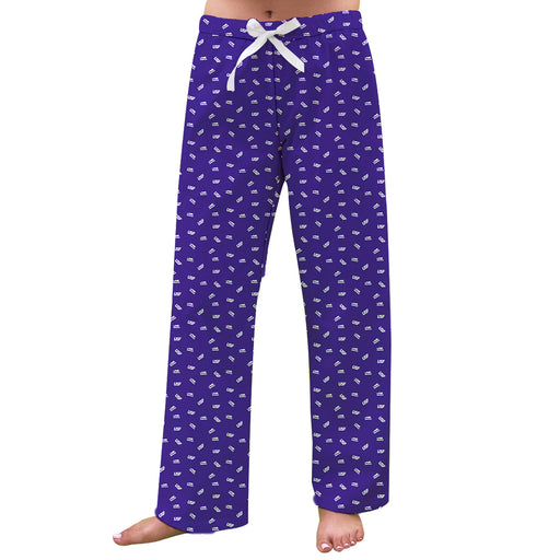 Sioux Falls Cougars Vive La Fete Game Day All Over Logo Women Purple Lounge Pants