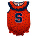 Syracuse Orange Sleeveless Ruffle Onesie Logo Bodysuit