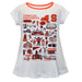 Syracuse Orange Hand Sketched Vive La Fete Impressions Artwork White Short Sleeve Top