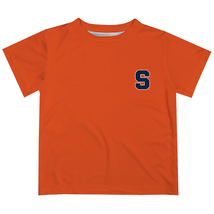 Syracuse University Orange Hand Sketched Vive La Fete Impressions Artwork Boys Orange Short Sleeve Tee Shirt