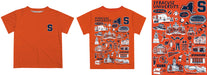 Syracuse Orange Hand Sketched Vive La Fete Impressions Artwork Boys Blue Short Sleeve Tee Shirt - Vive La Fête - Online Apparel Store