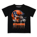 Syracuse Orange Original Dripping Football Helmet Black T-Shirt by Vive La Fete