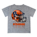 Syracuse Orange Original Dripping Football Helmet Gray T-Shirt by Vive La Fete