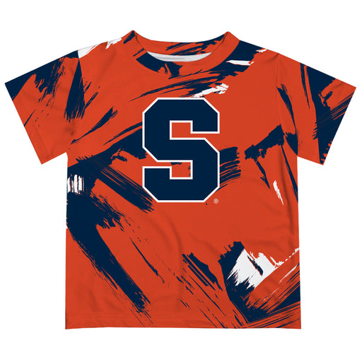 Syracuse Orange Vive La Fete Boys Game Day Orange Short Sleeve Tee Paint Brush