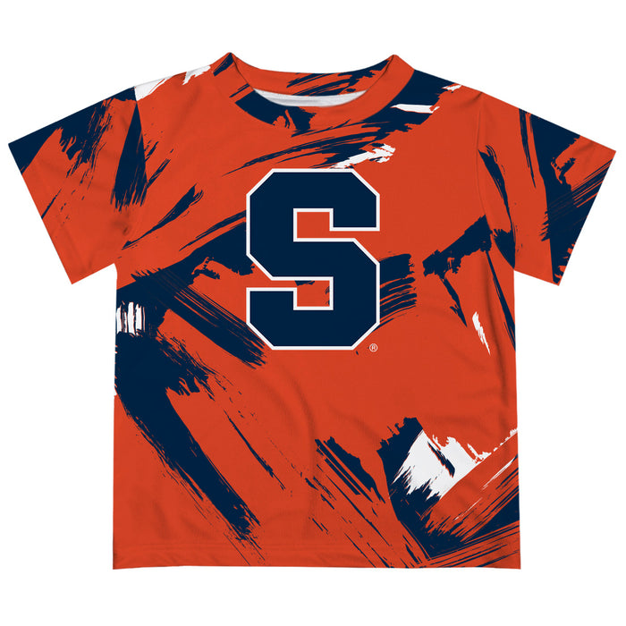 Syracuse Orange Vive La Fete Boys Game Day Orange Short Sleeve Tee Paint Brush