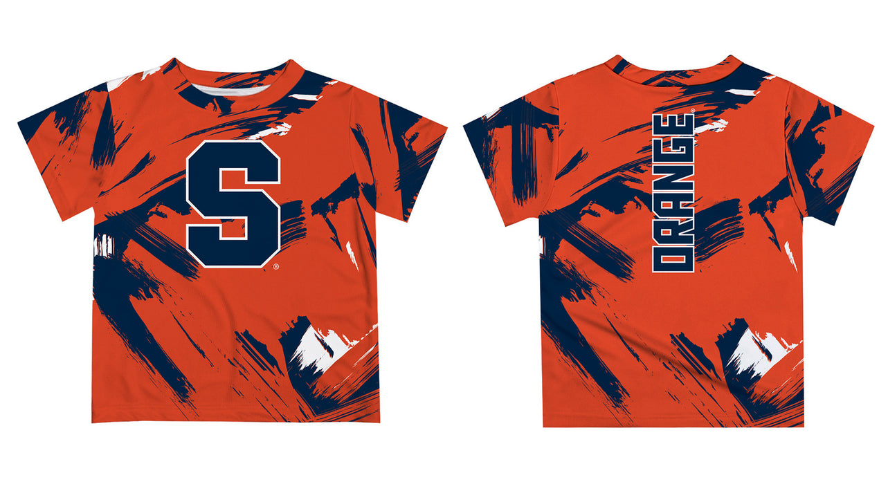 Syracuse Orange Vive La Fete Boys Game Day Orange Short Sleeve Tee Paint Brush - Vive La Fête - Online Apparel Store