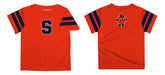 Syracuse Orange Vive La Fete Boys Game Day Orange Short Sleeve Tee with Stripes on Sleeves - Vive La Fête - Online Apparel Store