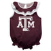 Texas A&M Aggies Maroon Sleeveless Ruffle Onesie Logo Bodysuit by Vive La Fete