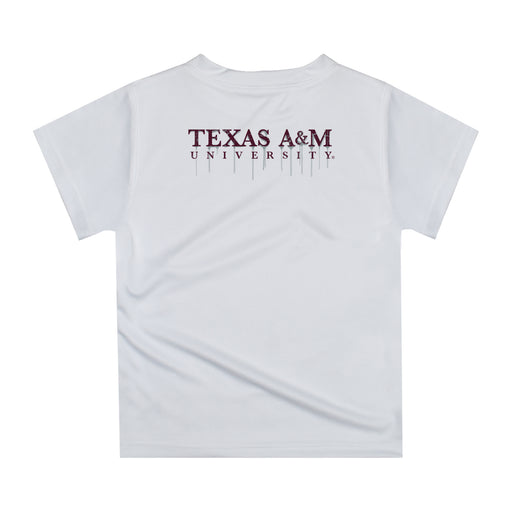 Texas A&M Aggies Original Dripping Football Helmet White T-Shirt by Vive La Fete - Vive La Fête - Online Apparel Store